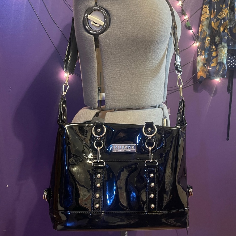 Used, discontinued rare Killstar Jessie handbag, gothic luxury purse patent